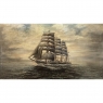 Mid-Century Framed Oil Painting of Four-Masted Ship by Alfred Gabali 'The Preussen'