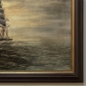 Mid-Century Framed Oil Painting of Four-Masted Ship by Alfred Gabali 'The Preussen'