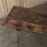 Country French Hand Forged Iron Dining Table With Antique Oak Top