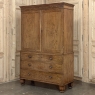 19th Century English Figured Walnut Linen Press ~ Wardrobe