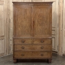 19th Century English Figured Walnut Linen Press ~ Wardrobe