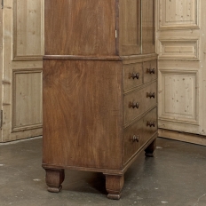 19th Century English Figured Walnut Linen Press ~ Wardrobe