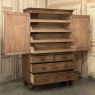 19th Century English Figured Walnut Linen Press ~ Wardrobe