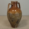 Antique Italian Glazed Terracotta Olive Oil Jar with Spout
