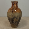 Antique Italian Glazed Terracotta Olive Oil Jar with Spout