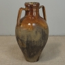 Antique Italian Glazed Terracotta Olive Oil Jar with Spout