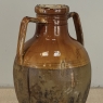 Antique Italian Glazed Terracotta Olive Oil Jar with Spout