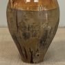Antique Italian Glazed Terracotta Olive Oil Jar with Spout
