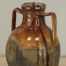 Antique Italian Glazed Terracotta Olive Oil Jar with Spout