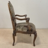 Antique French Louis XV Walnut Needlepoint Armchair ~ Fauteuil