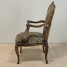 Antique French Louis XV Walnut Needlepoint Armchair ~ Fauteuil