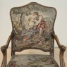 Antique French Louis XV Walnut Needlepoint Armchair ~ Fauteuil