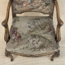 Antique French Louis XV Walnut Needlepoint Armchair ~ Fauteuil