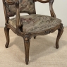 Antique French Louis XV Walnut Needlepoint Armchair ~ Fauteuil