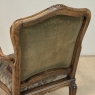 Antique French Louis XV Walnut Needlepoint Armchair ~ Fauteuil