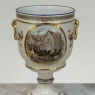 Pair Antique Belgian Pêtre À Baudour Neoclassical Porcelain Hunt Scene Urns