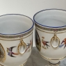 Pair Antique Belgian Pêtre À Baudour Neoclassical Porcelain Hunt Scene Urns