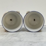 Pair Antique Belgian Pêtre À Baudour Neoclassical Porcelain Hunt Scene Urns