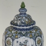 Set of Three Antique Boch Frères Keramis Hand-Painted Lidded Vases