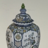 Set of Three Antique Boch Frères Keramis Hand-Painted Lidded Vases