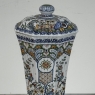 Set of Three Antique Boch Frères Keramis Hand-Painted Lidded Vases