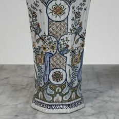 Set of Three Antique Boch Frères Keramis Hand-Painted Lidded Vases