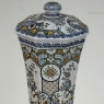 Set of Three Antique Boch Frères Keramis Hand-Painted Lidded Vases