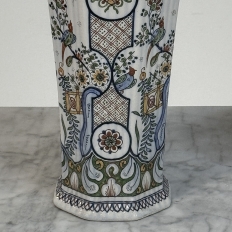 Set of Three Antique Boch Frères Keramis Hand-Painted Lidded Vases