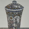 Set of Three Antique Boch Frères Keramis Hand-Painted Lidded Vases