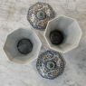 Set of Three Antique Boch Frères Keramis Hand-Painted Lidded Vases