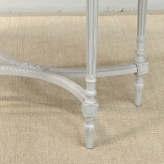 Antique French Louis XVI Painted Oval Center Table ~ End Table