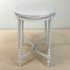 Antique French Louis XVI Painted Oval Center Table ~ End Table