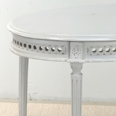 Antique French Louis XVI Painted Oval Center Table ~ End Table