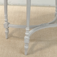 Antique French Louis XVI Painted Oval Center Table ~ End Table