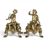 Pair 19th Century French Napoleon III Period Bronze Dore Andirons ~ Bookends
