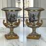 Pair Antique Ritzenhoff & Breker Neoclassical Porcelain Mantel Vases