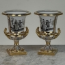 Pair Antique Ritzenhoff & Breker Neoclassical Porcelain Mantel Vases