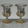 Pair Antique Ritzenhoff & Breker Neoclassical Porcelain Mantel Vases