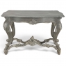 19th Century French Régence Hand-Carved & Painted Center Table