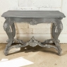 19th Century French Régence Hand-Carved & Painted Center Table