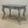 19th Century French Régence Hand-Carved & Painted Center Table