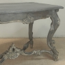 19th Century French Régence Hand-Carved & Painted Center Table