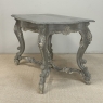 19th Century French Régence Hand-Carved & Painted Center Table
