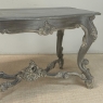 19th Century French Régence Hand-Carved & Painted Center Table