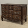 Antique Country French Louis XV Style Solid Oak Commode