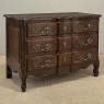 Antique Country French Louis XV Style Solid Oak Commode