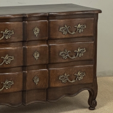 Antique Country French Louis XV Style Solid Oak Commode