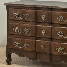 Antique Country French Louis XV Style Solid Oak Commode