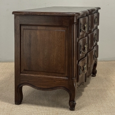 Antique Country French Louis XV Style Solid Oak Commode