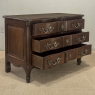 Antique Country French Louis XV Style Solid Oak Commode